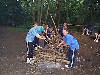 building the campfire